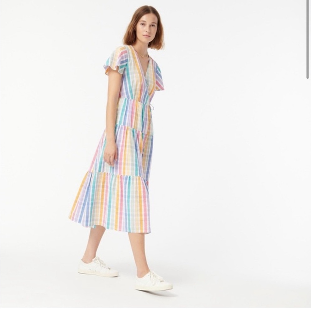 J.Crew midi faux wrap dress